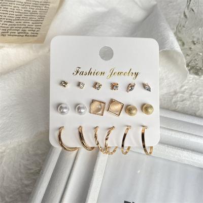 China Romantic Hot Pearl Matte Earrings , Delicate Fried Dough Twists Earrings For Sales Zircon Women for sale