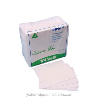 China High Abosrbency Cleanroom Sustainable White Cloth Nonwoven Lint Free Cleaning Cloth for sale