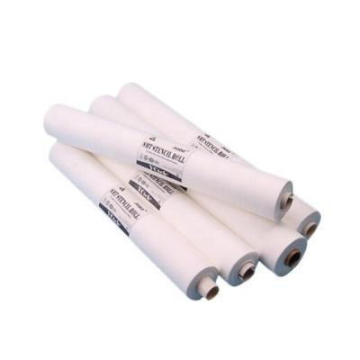 China Anti-Pull 45% Polyester 55% Polyester Wood Pulp Stencil Fabric White Nonwoven Fabric Industry Clean Roll for sale