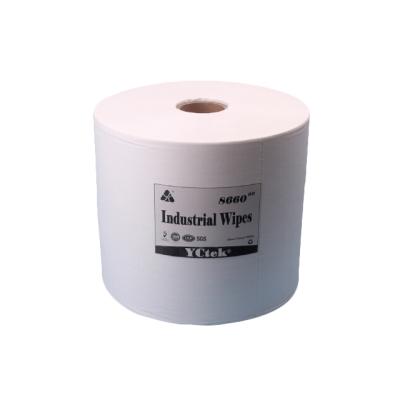 China Sustainable General Cleaning Wiping Rolls With High Absorptivity Viscous Wood Pulp Paper for sale