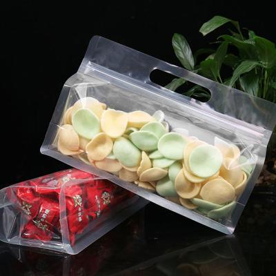 China 250G 500G 1KG Flat Bottom Moisture Proof Clear Pouch Packaging Ziplock Bag Clear Stand Up Bag For Nuts for sale