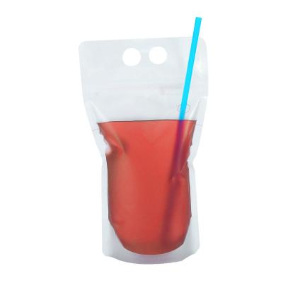 China Customized Moisture Proof Beverage Juice Stand Up Pouch Packaging Plastic Juice Sachet With Straw Packing for sale