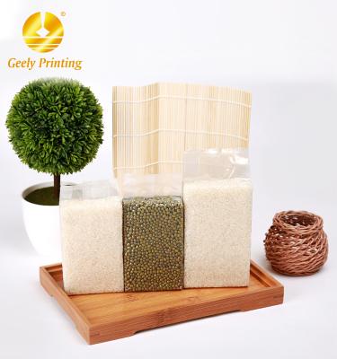 China Geely Vacuum Rice Moisture Proof Bag In Stock Transparent Vacuum Flour Packing PA/PE Packing Bags Vacuum Plastic Bag for sale