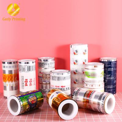 China Custom Printed Compound Plastic Roll Film Geely Roll Film Moisture Proof Food Roll Film For Food Packaging for sale