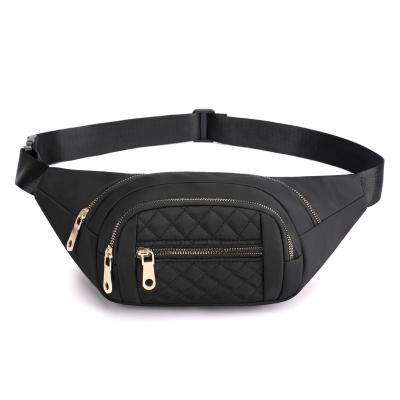 China Water Proof Bum Soft Quilted Nylon Waist Bag: The Perfect Cross - Body Fanny Pack for Travel, Cycling, and Running for sale