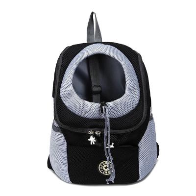 China New Shoulder Straps Breathable Travel Bag Holder Portable Wide Hands Free Dog Backpack Hiking Pet Carrier Dog Backpack for sale