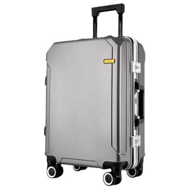 China High quality hot sale aluminum trolley case ABS+PC suitcase customized luggage with USB port for sale