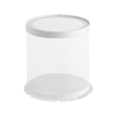 China Disposable most popular clear round plastic caja lid De Redonda in pastel 10 inch cake box cake box for sale