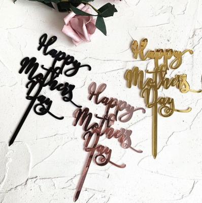 China NEW 2020 Style INS Bakery Acrylic Happy Mothers Day Cake Topper Cake Decoration for sale