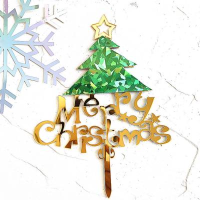 China INS Style 2020 New Template We Wish You A Merry Christmas Cake Topper for sale