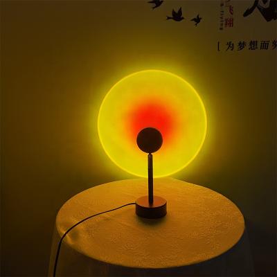 China 2021 Modern Warm Sunset Projection USB Led Mini Halo Light Atmosphere Sunset Rainbow Lamp For Living Room for sale