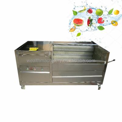 China Hotels Peanut Potato Ginger Brush Washing Cleaning Machine Vegetable / Fruit Washing Processing Line for sale