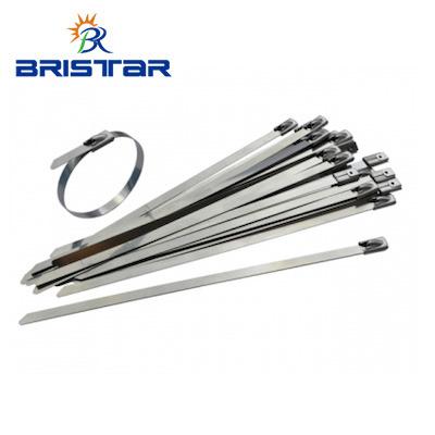 China BRISTAR Ball Lock  Wire Ties Stainless Steel Cable Zip Cable Ties 250 Stainless steel zip ties for sale