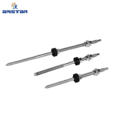 China Solar Panel Installation BRISTAR PV stainless M8 60MM hanger bolt manufactures hammer head kit for metal roof solar mount for sale