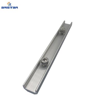 China Solar Panel Installation BRISTAR 120mm rail splice panel connect l feet solar railings joiner roof PV mount  bracket for sale