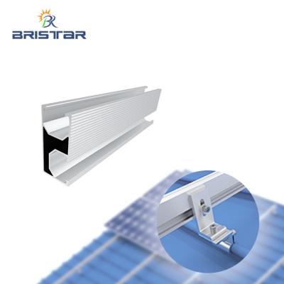 China Solar Mounting System BRISTAR Aluminum Solar Panel Roof Mounting Rails PV Support Structure for sale