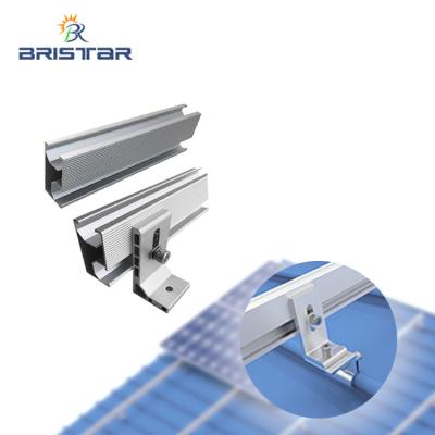 China Solar Mounting System BRISTAR Solar Aluminum Profiles Rail PV Rail Free Roof Mount Bracket for sale