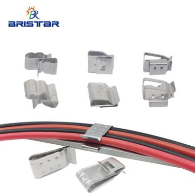 China Hold 4 pieces solar cables BRISTAR solar stainless steel cable clips panel pv management clip system for sale