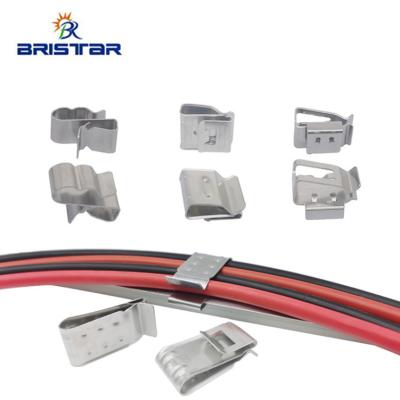 China Hold 1-4 pcs 2-6mm2 solar cables BRISTAR Solar Cable Wire Clips Panel PV Mounting System Bracket Kit Clips With Clips for sale