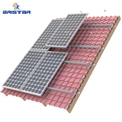 China Solar Panel Mounting System BRISTAR 10KW Solar Panels Spanish Tile Roof Mount PV Racking System Manufacturers for sale