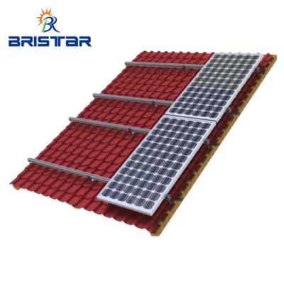 China Solar Panel Mounting System BRISTAR Commersial Solar Panel Tile Roof Mounts Roof Solar PV Mounting Brackets for sale