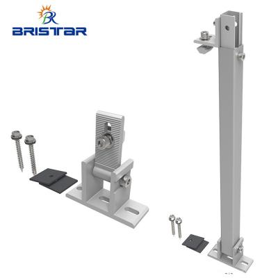 China Pv Mounting System BRISTAR 30 to 60 Degree Adjustable Solar Panel Roof Mounting Bracket Rear and Front Leg PV  Structure for sale