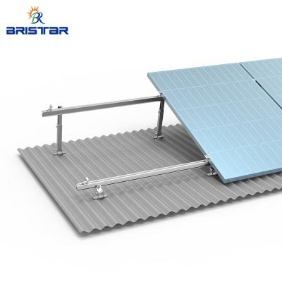 China Pv Mounting System BRISTAR 10-15deg 15-30deg 30-60deg Adjustable Roof Solar Panel Mounting Stand PV Panel Rear and Front Leg PV Bracket for sale