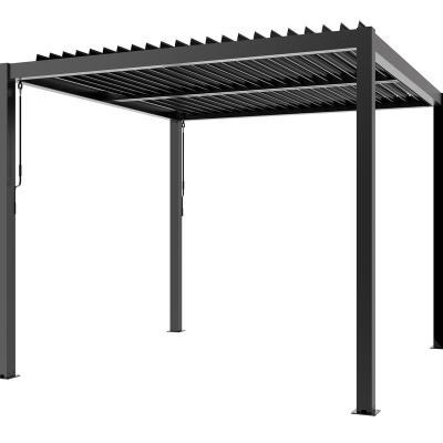 China Easily Assembled Aluminum Canopy Roof Pergola From Hooeasy&Homey Bioclimatic With RGB Lighting for sale