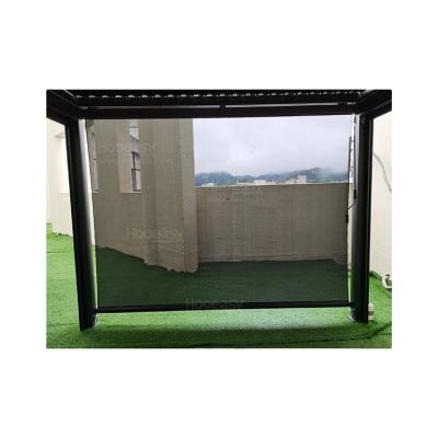 China UV Protection Hooeasy&Homey Vertical Retractable Patio Curtain Shade Motorized Roller Blinds for sale