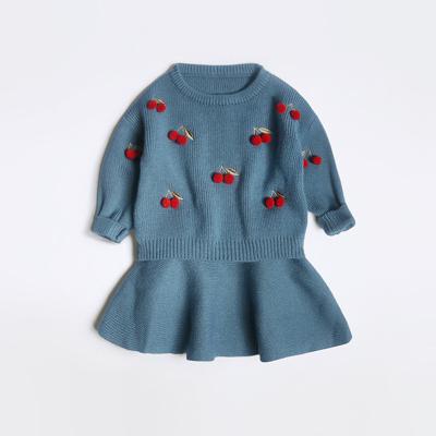 China Lovely New Product Children's Outfit Anti-Shrink Knitted Winter Cute Casual Warm Tassel Girls Sweater Handmade Dress for sale