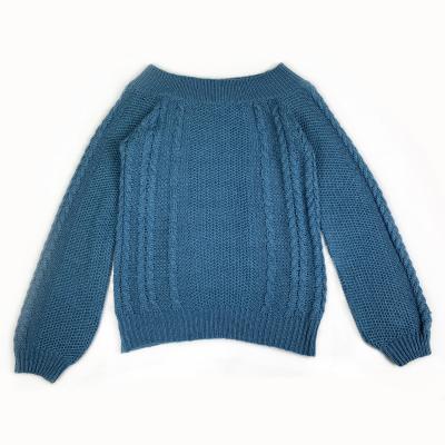 China Anti-Shrink Most Popular Stylish Design Off Shoulder Mohair Heavy Gauge Cable Knit Sexy Women Sweater for sale