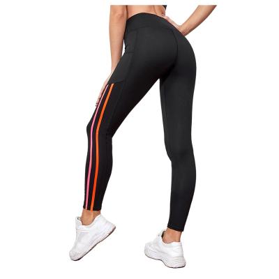 China Amazon Europe and America high breathable peach hot waist sports fitness elastic thin yoga based nine stitch pants women for sale