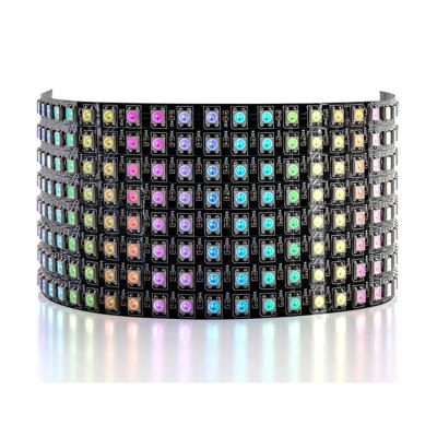 China Residential WS2812B Led Digital Panel Matrix Screen 8*8 16*16 8*32 WS2812 5050 RGB LED Flexible Accessible Ring DC5V for sale