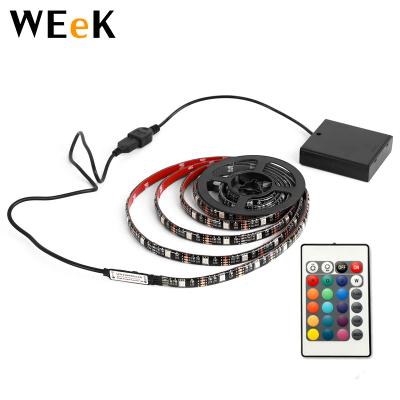 China LANDSCAPE 1meter RGB 5050 Battery Operated USB LED Strip Light IP65 Waterproof for sale