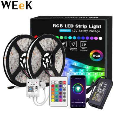 China LANDSCAPE LED Strip 5050 RGB WiFi 10m DC 12V LED Strip RGBW Bar Flexible WiFi Controller Light Adapter 24keys for sale