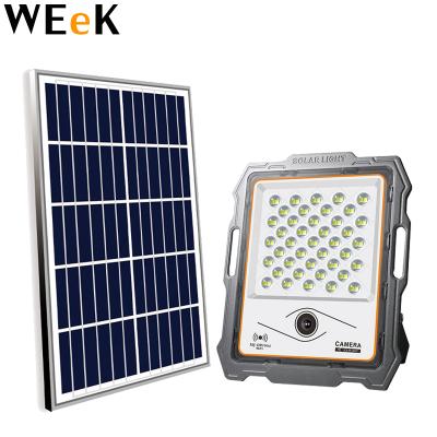 China Waterproof LANDSCAPE Camera Light Solar Power LED Floodlight Outdoor Camera Security CCTV Floodlight 100W for sale