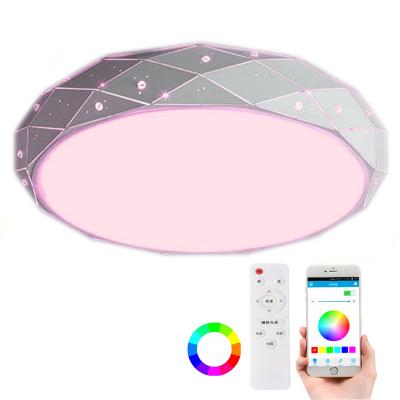 China RGB LED Ceiling Lights APP Control Music Light Bedroom Lamps Modern Home Lighting Smart Ceiling Lamp for sale