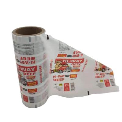 China bopp/pet/mylar/pe moisture proof lamination film in roll with Custom Logo Design Printed For Beef Jerky packaging for sale