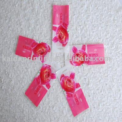 China Barrier Window Plastic Bag For Facial Tissue Paper Packing Plastic Bags, Good Printing, With Tear Notch for sale