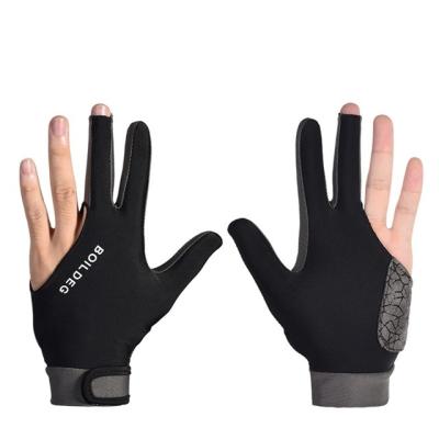 China Free Sample Durable Wholesale High Quality Billiard Gloves Unisex Three Finger Pool Gloves for sale