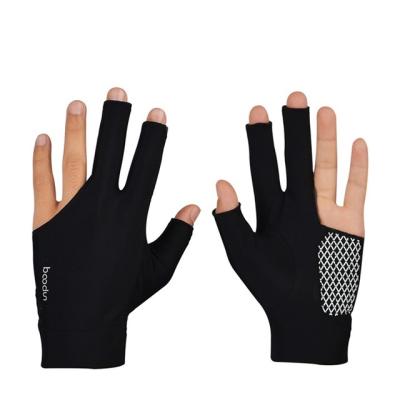 China Spandex Boodun Shooter Billiards Gloves Pro Shooting Left Right Snooker Gloves for sale