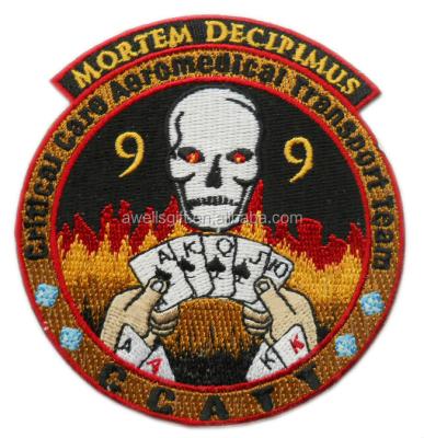 China SKULL GAME CARD Viable MOTORCYCLE JACKET VEST BIKER PATCH for sale