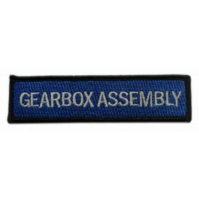 China Slogan Retro Gearbox Slogan Roll Biker Sustainable Iron-On Patch Applique for sale