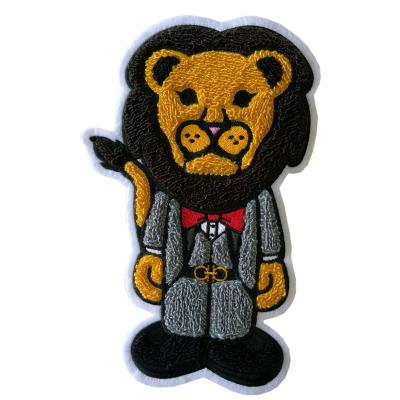 China Viable Custom Size Factory Price Terry Cloth Chenille Patch Letters With Embroidery For Jacket for sale