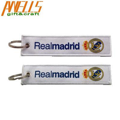 China Polyester Twill Manufacturer Promotion Fashion Cheap Custom Fabric Woven Key Indicator Strap Ring for sale