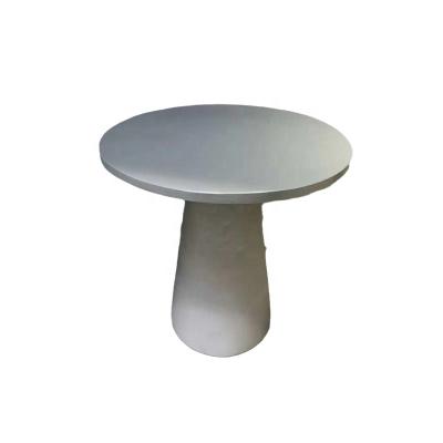 China Cement Concrete China Factory Custom A Small Table Made Of Concrete Polished Round Gray Concrete Side Table for sale