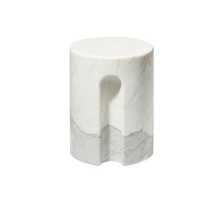 China Customized creative marble side table furniture display small piece side table nature stone elegant home side table for sale