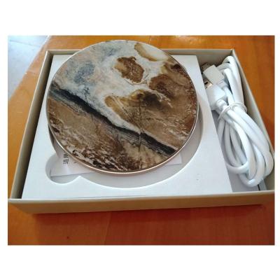 China New Mobile Phone Mobile Phone Accessories Marble Cordless Phone Charging Pad for sale