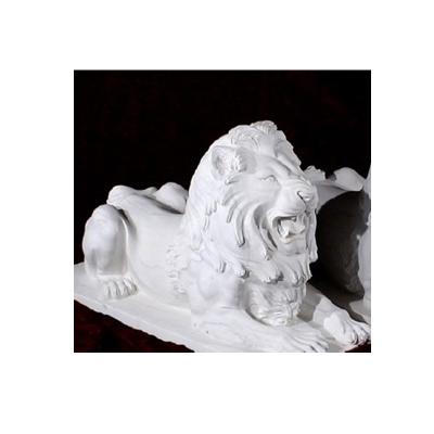 China Traditional Hot Sale Granite Lion Statues White Marble Sculpture for sale