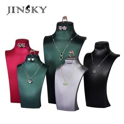 China Luxury Necklace Bust JINSKY Different Size And Color Jewelry Necklace Display Stands for sale